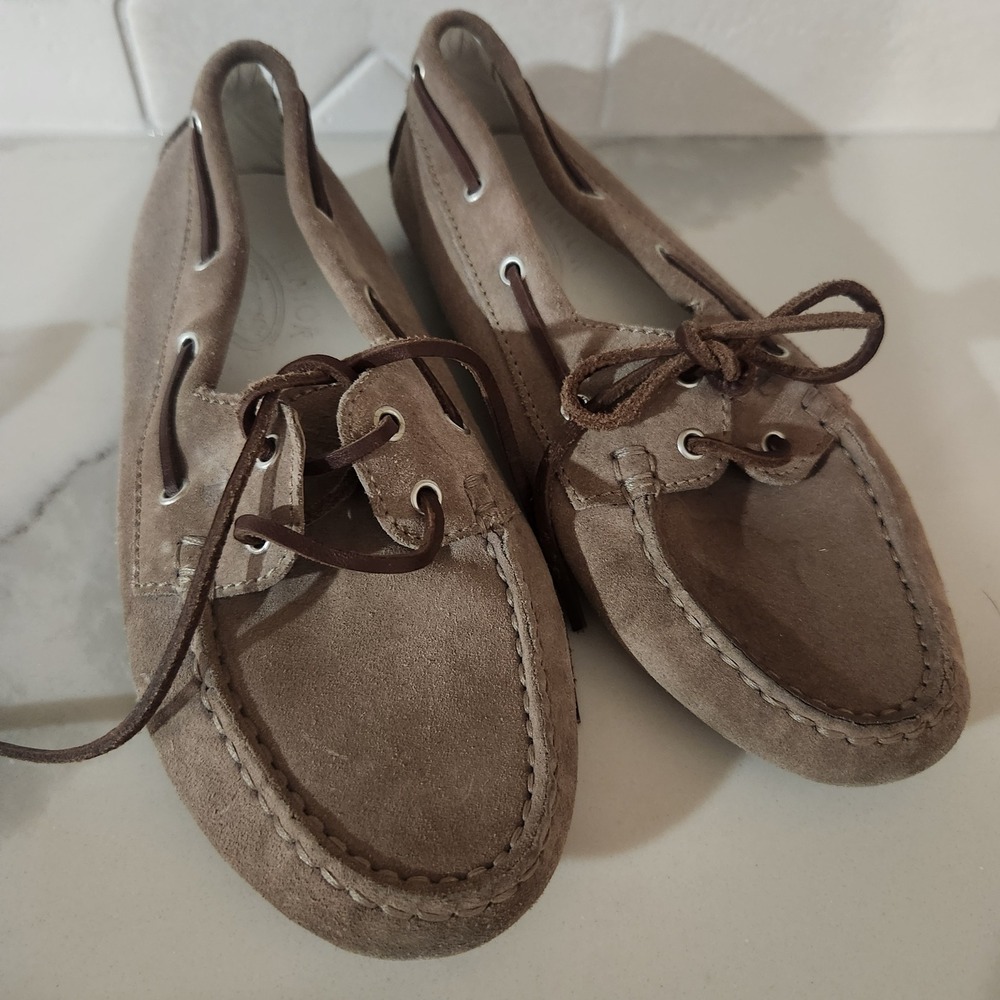 Tod's Driving Shoes Suede Brown Junior Size 33 Gommino‎ Loafers